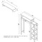 Alaterre Furniture Dover Over Toilet Organizer with Side Shelving, Bathroom Shelf with 2 Towel Rods ANDO704WH - alternate 9